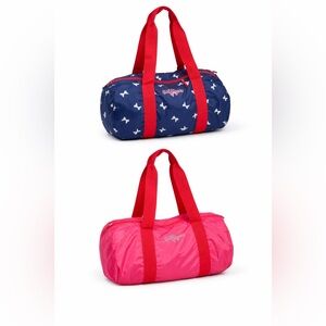 NWOT Tommy Hilfiger Stylish Red and Blue Reversible bag Nylon Duffel Bag